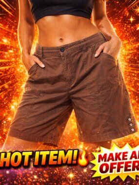 CJ Banks Brown Bermuda Shorts Waist size 30 Inches. No size tags see photos